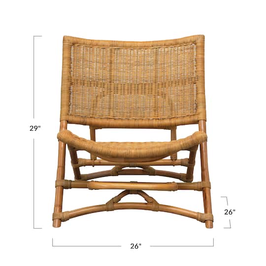 Hello Honey® Hand-Woven Rattan Folding Chair